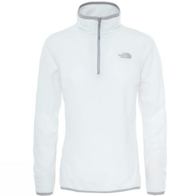 Fleece The North Face 100 Glacier 1/4 Zip Mujer Blancas - Chile QMF018456